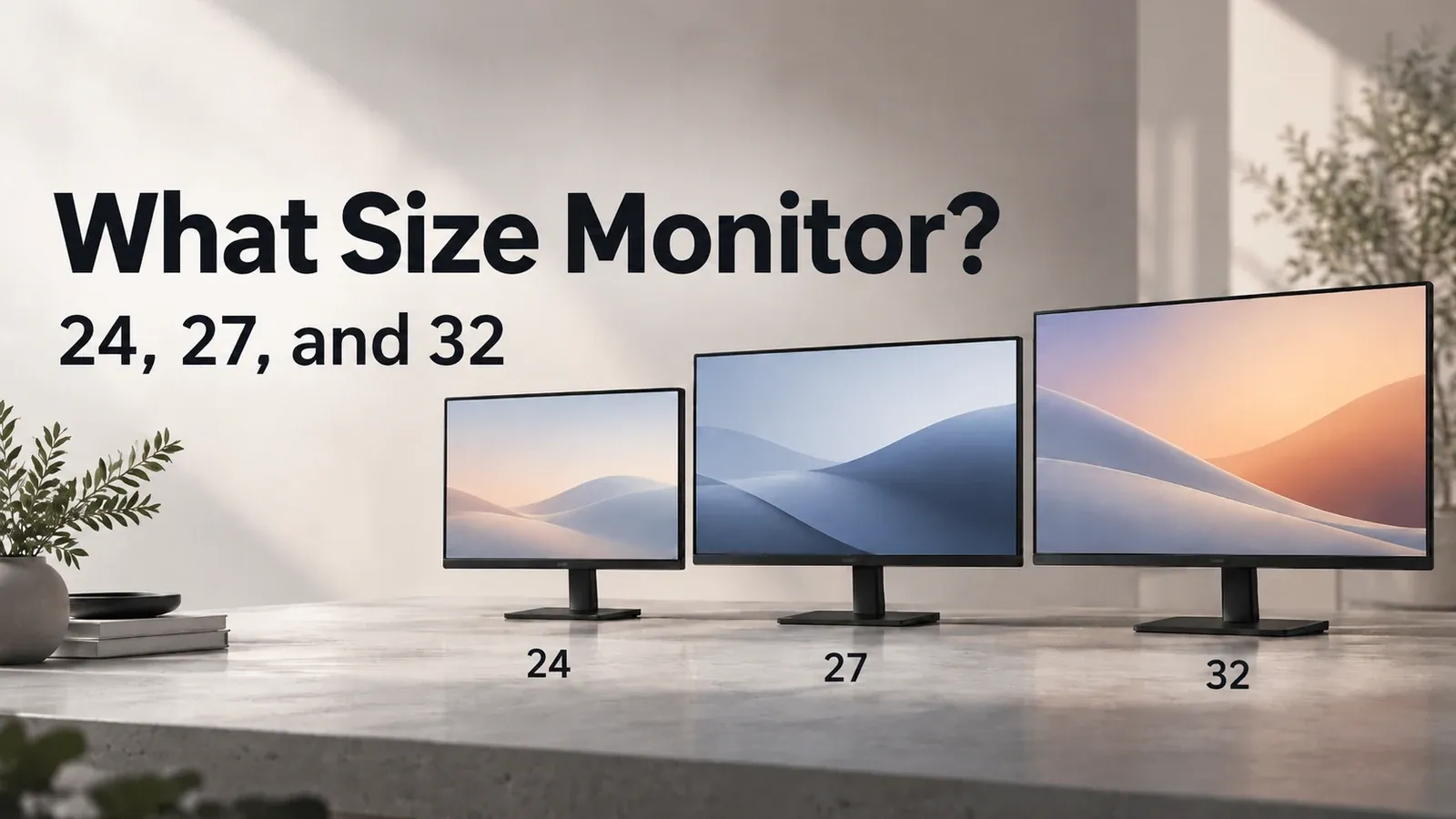 What Size Monitor Should I Get? 24 vs 27 vs 32-Inch Sizes