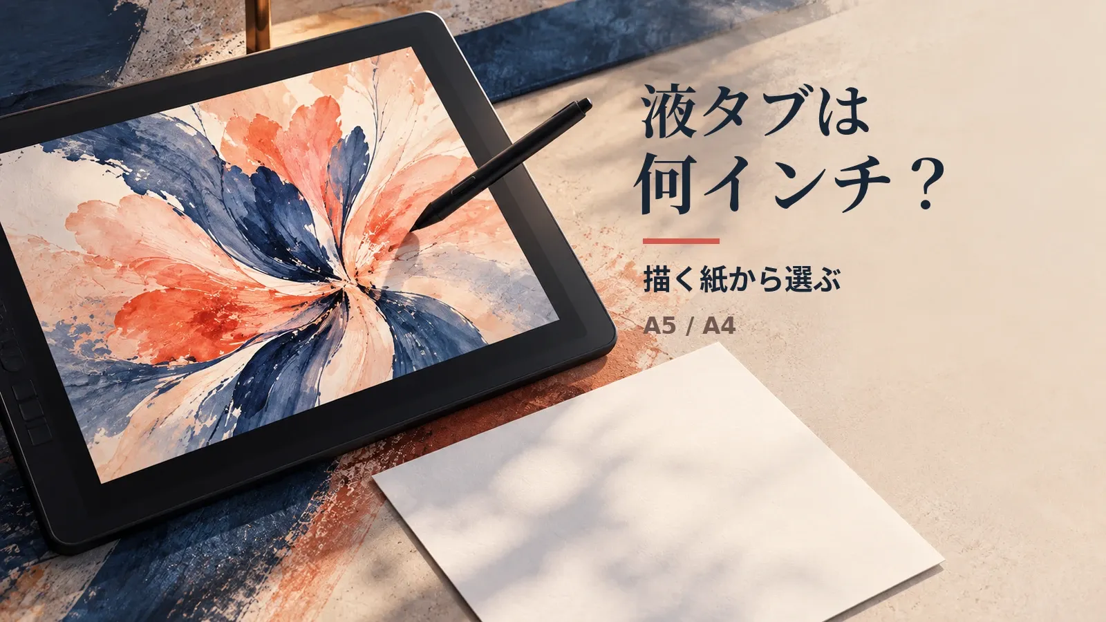 液タブの選び方 — サイズは描く紙の大きさで決める