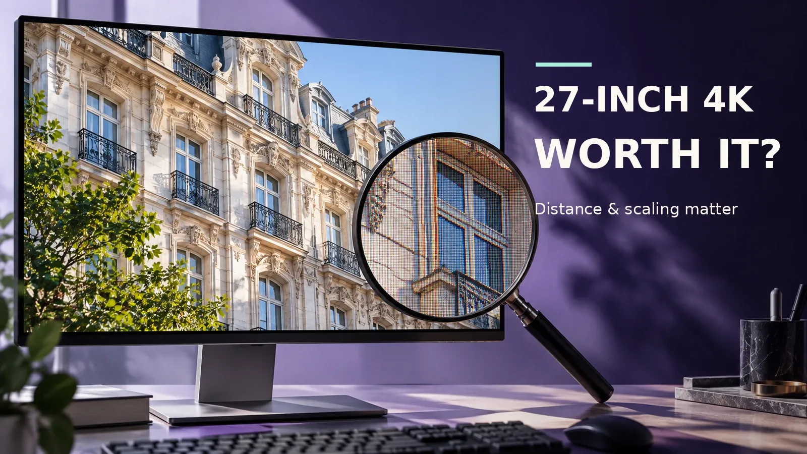 Is 4K worth it on a 27-inch monitor? Scaling by distance