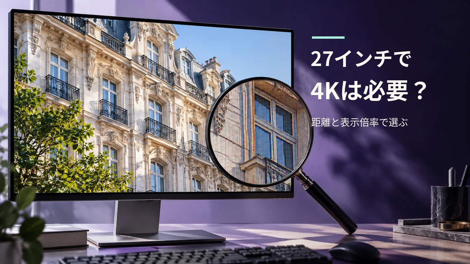 27インチで4Kは意味ない？スケーリングと距離で選ぶ4K・WQHD・フルHD