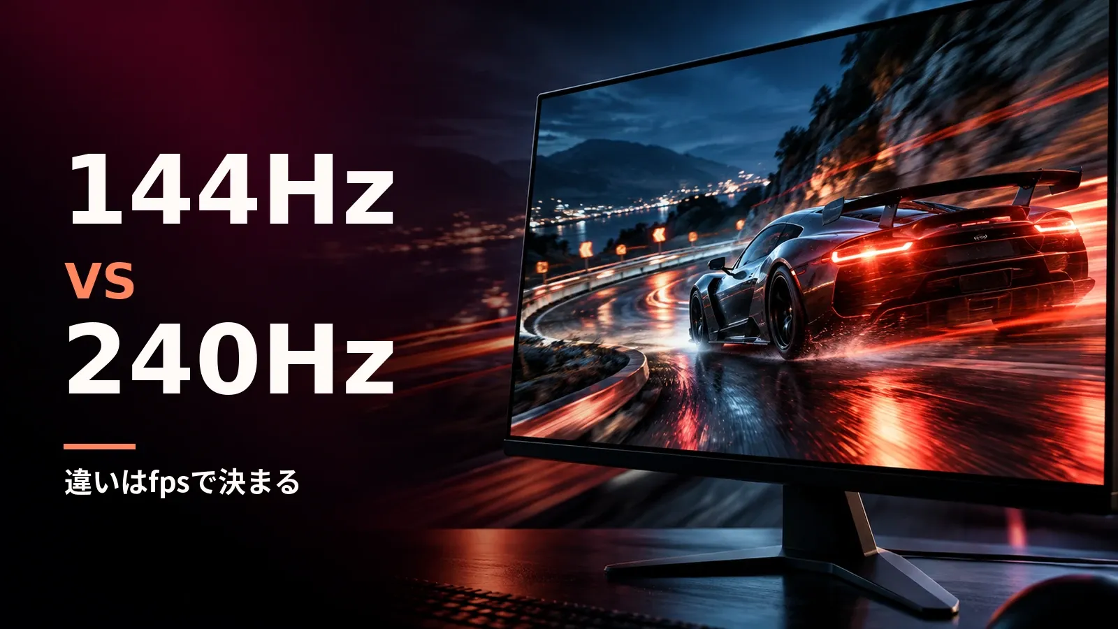 144Hzと240Hzの違いは？ゲーミングモニターの選び方
