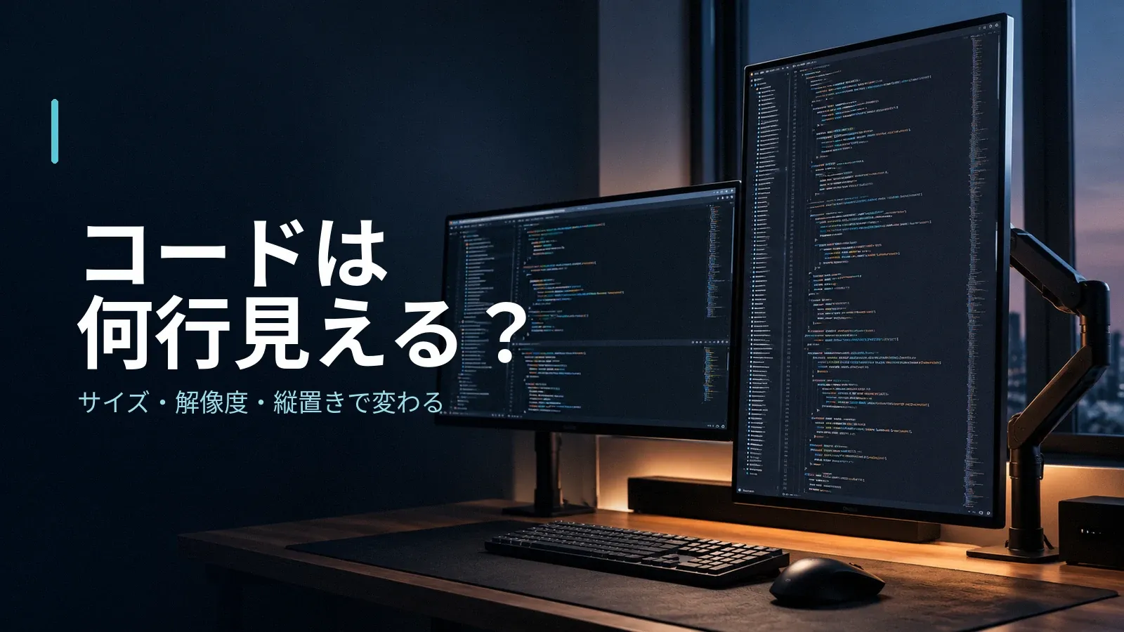 プログラミング用モニターは何インチ？コードが何行見えるかで選ぶ