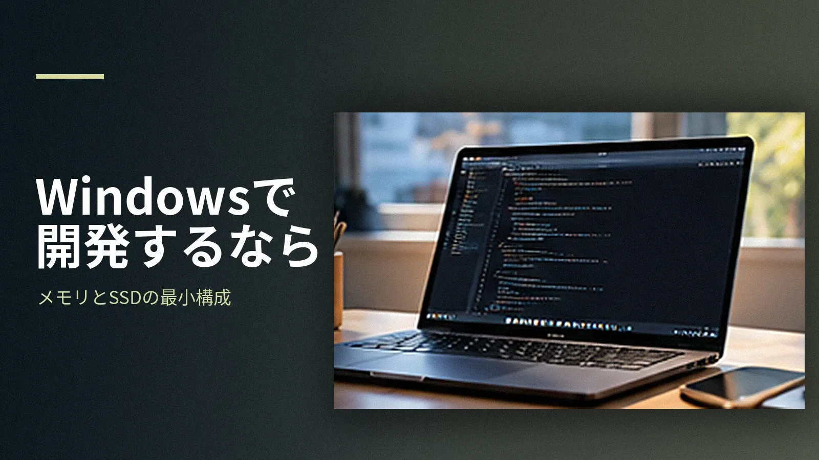 プログラミング用Windowsノートの選び方 — メモリとSSDの最小