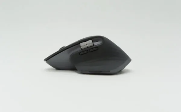 Logitech MX MASTER 3, left side with the thumb wheel