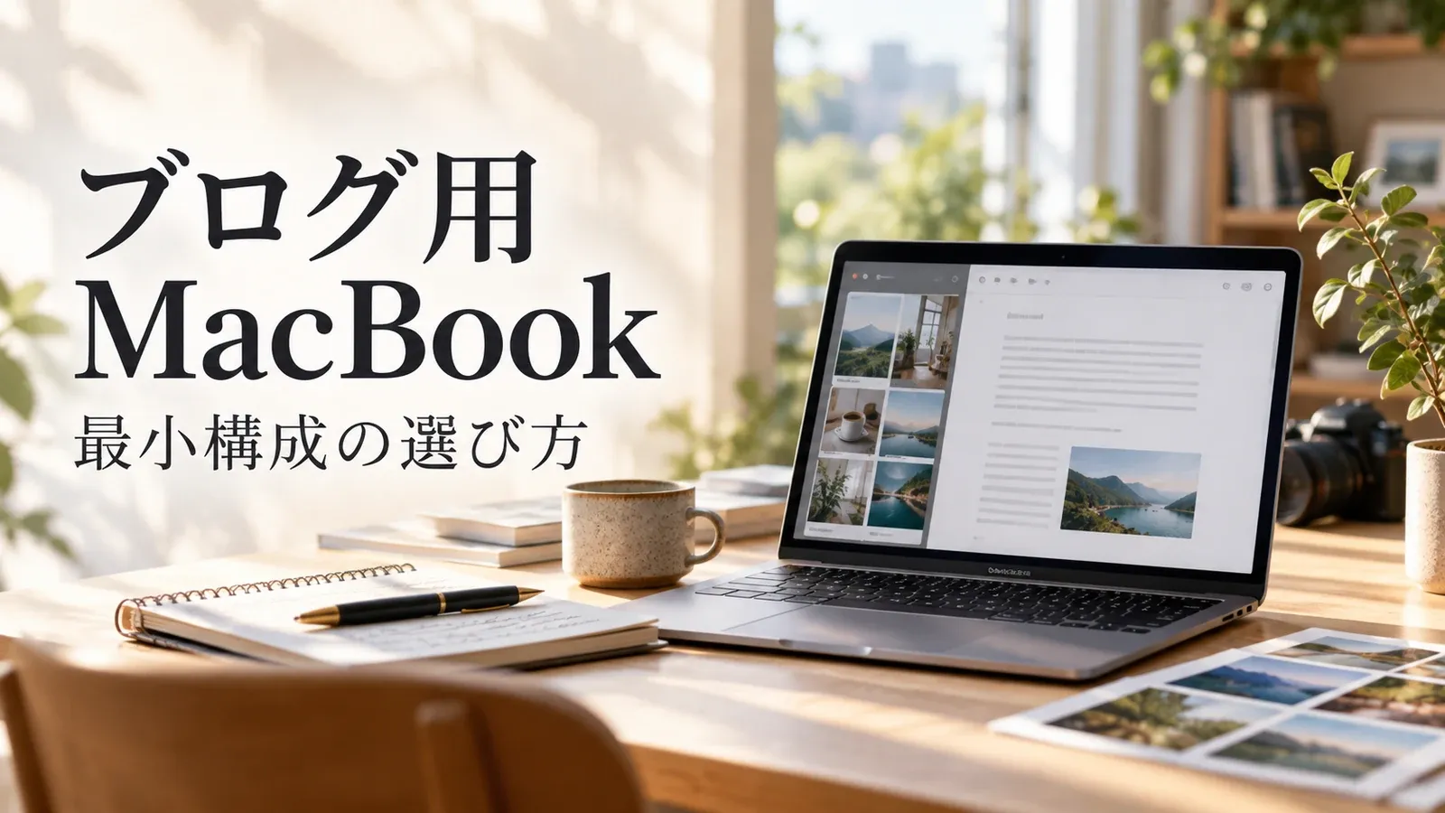 ブログ用MacBookの選び方 — 最小構成は写真編集と外部ディスプレイで決まる