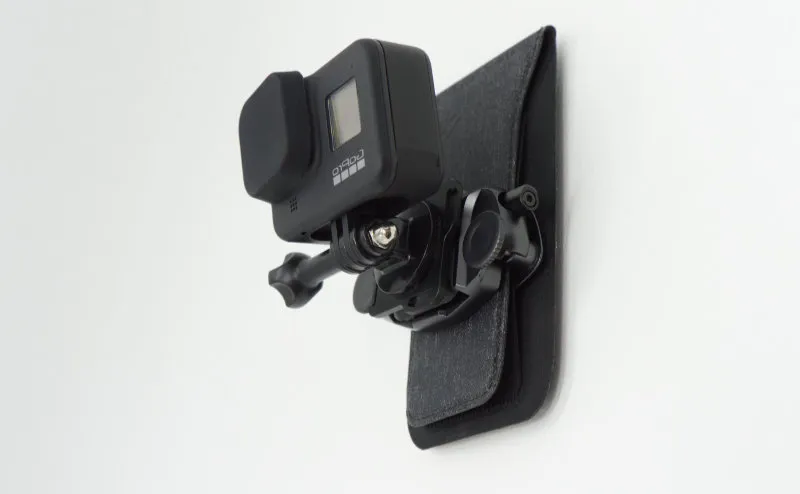 A GoPro mounted on the Peak Design Capture