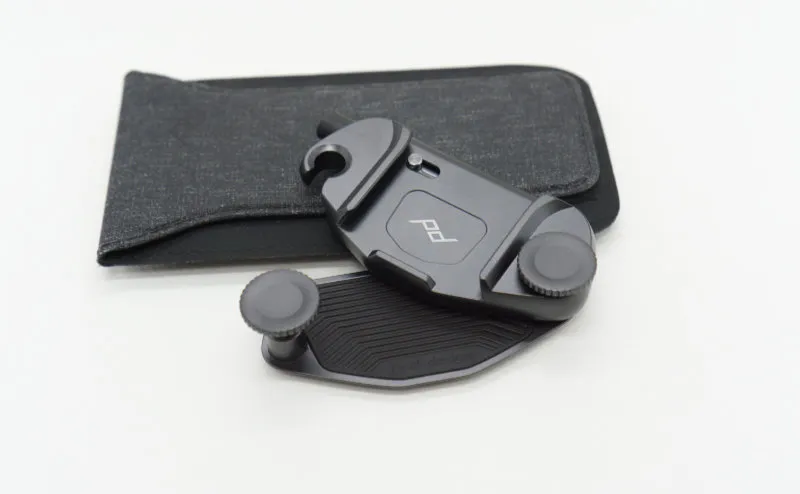 Peak Design Capture V3 with the clamp loosened and opened