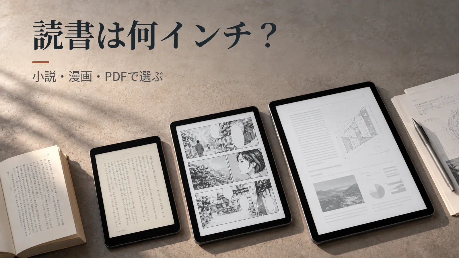 読書用タブレットは8・10・11インチのどれ？小説・漫画・PDF別