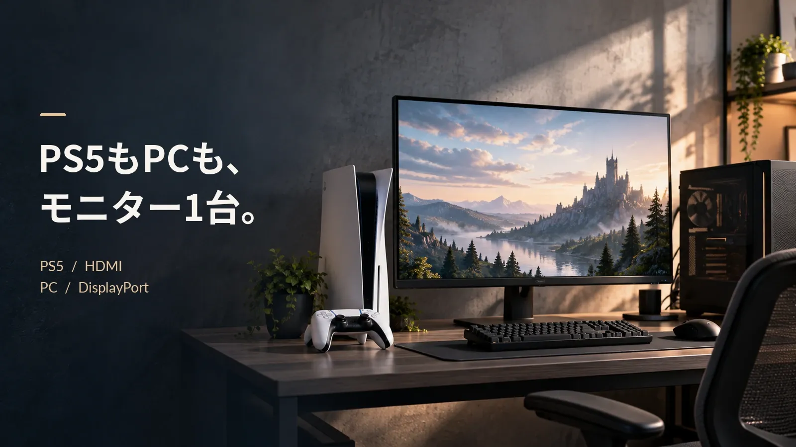 PS5とPCを1台のモニターで使える？選び方と端子のつなぎ方