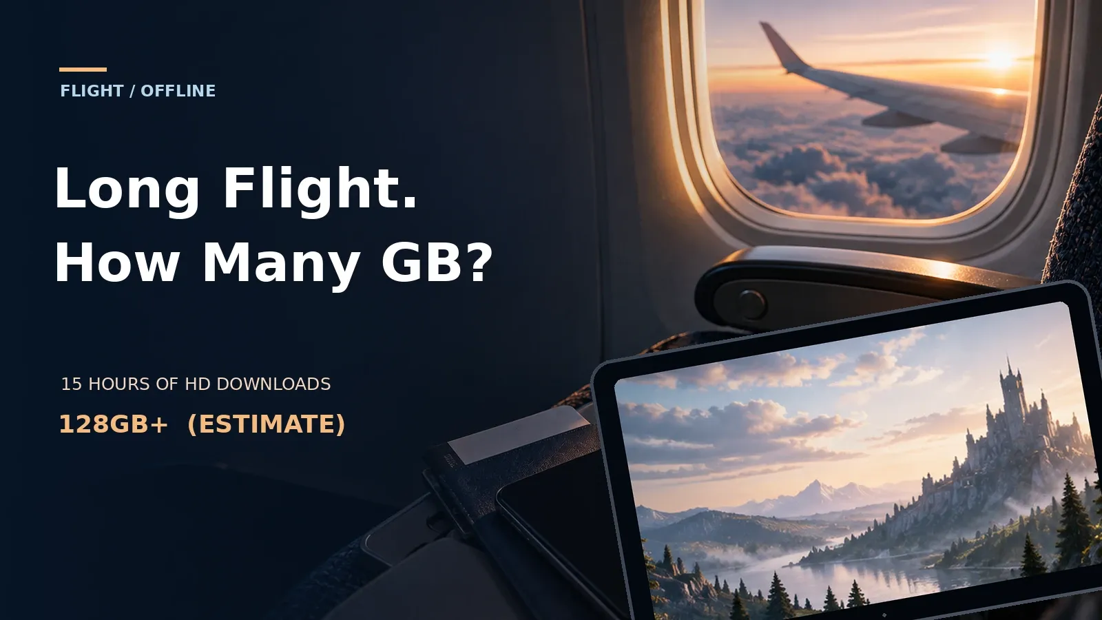 How Much Storage Does a Tablet Need for a Long Flight?