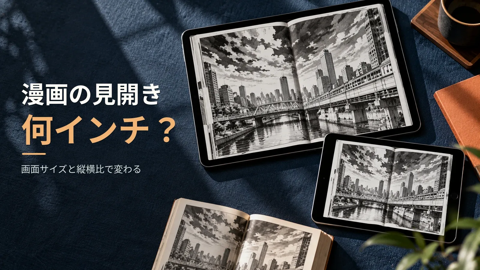 漫画の見開きを読むならタブレットは何インチ？縦横比でも変わる