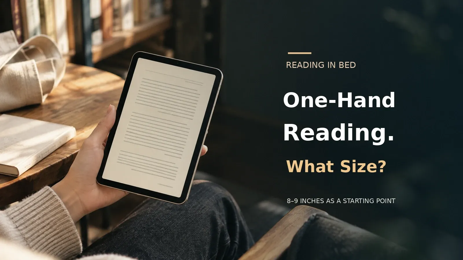 How to Choose a Tablet for One-Handed Reading in Bed